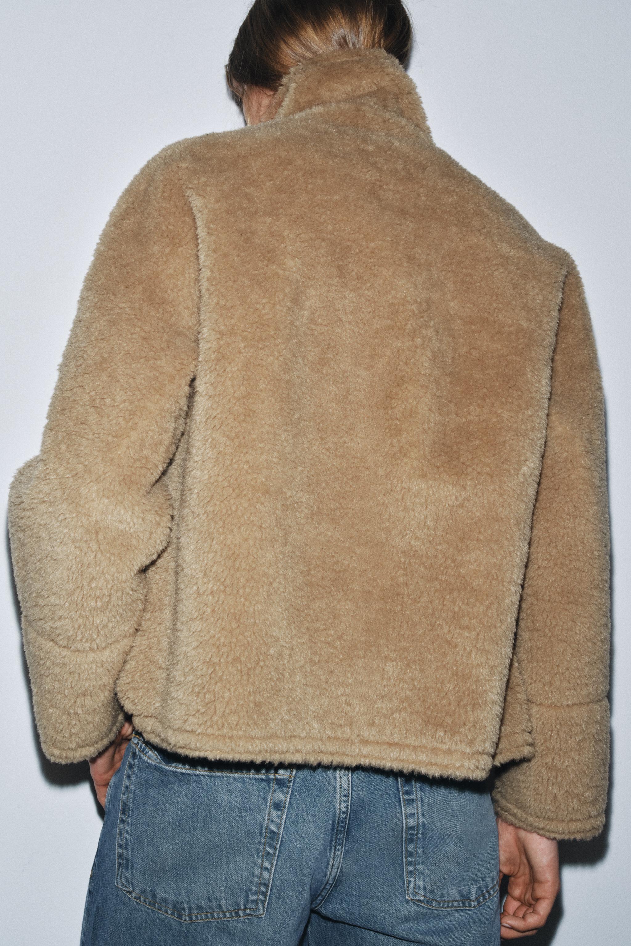 ZW COLLECTION FAUX SHEARLING DOUBLE-FACED JACKET